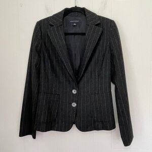 Banana Republic Blazer Jacket Wool Cashmere Grey Stripe Lined Women’s Size 6